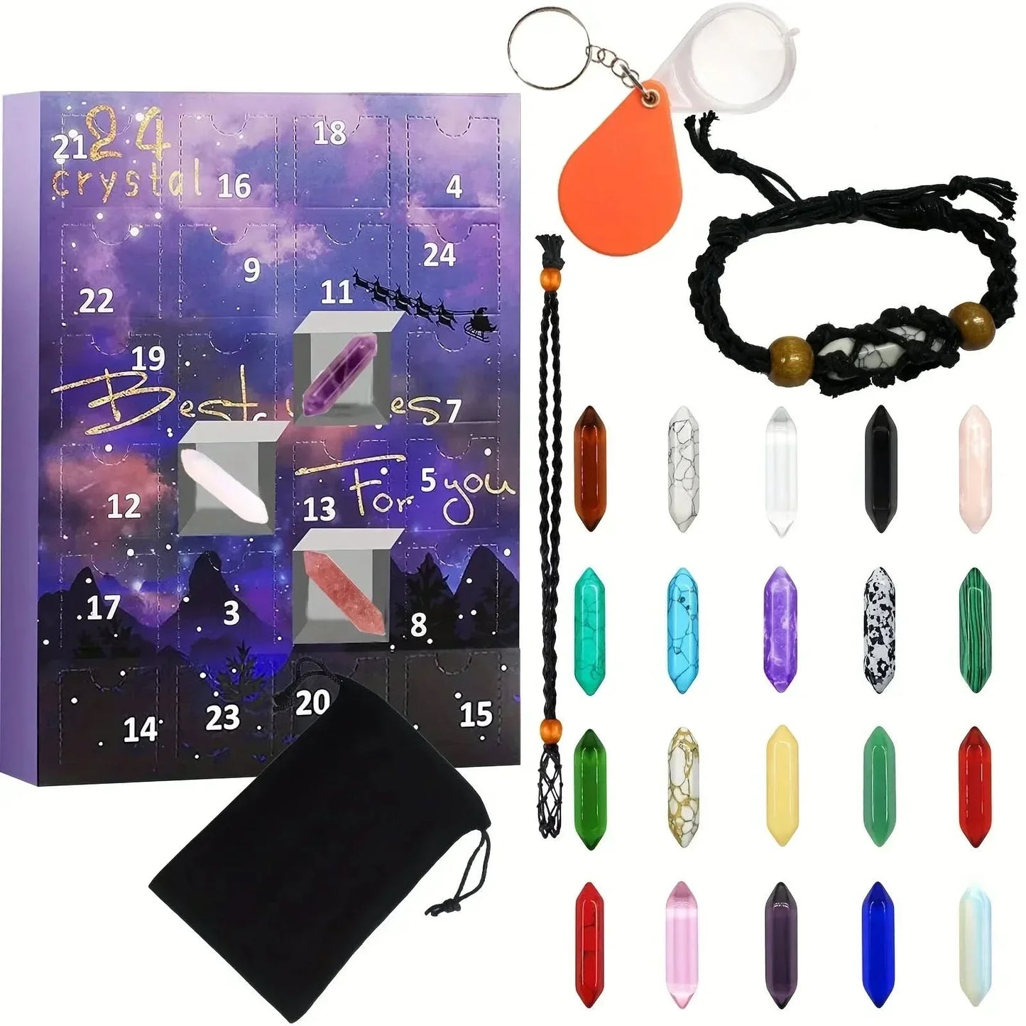 Skanto | Advent Calendar with 24 Real Gemstones for Young Explorers