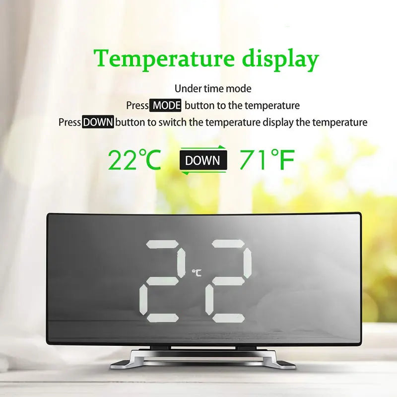Skanto | Curved Screen Digital Alarm Clock