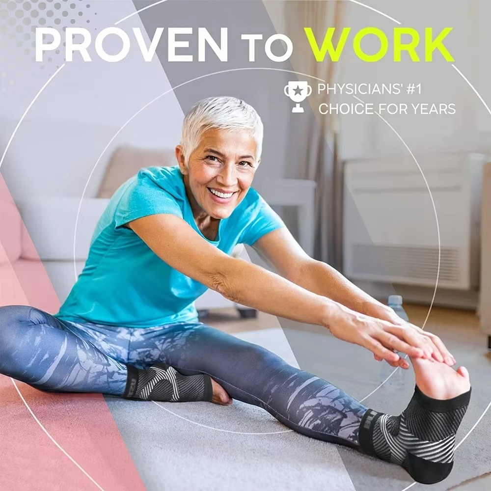 Night compression socks for Plantar Fasciitis with heel and arch support