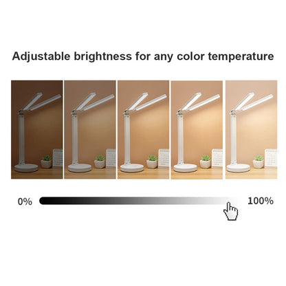 Adjustable Reading Lamp - Rechargeable Dimmable with Phone Table