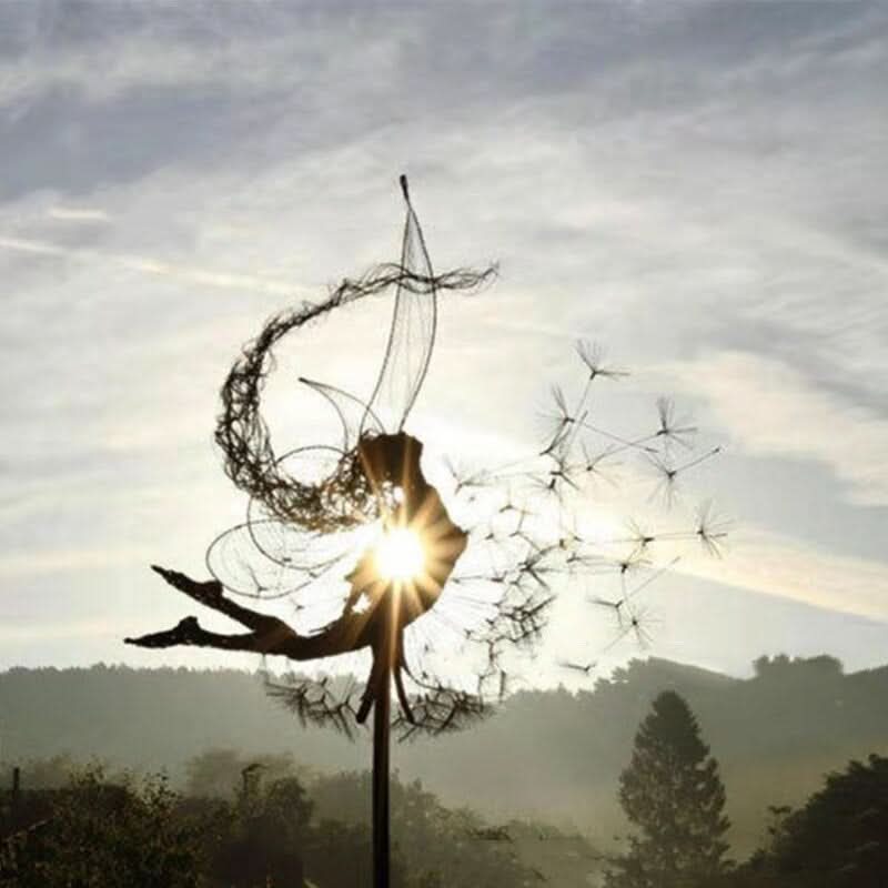 Skanto | Metal Fairy Sculpture Outdoor Lawn Decor