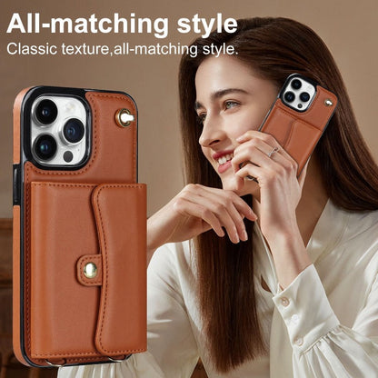 Leather shoulder bag with tote bag and lanyard for the iPhone