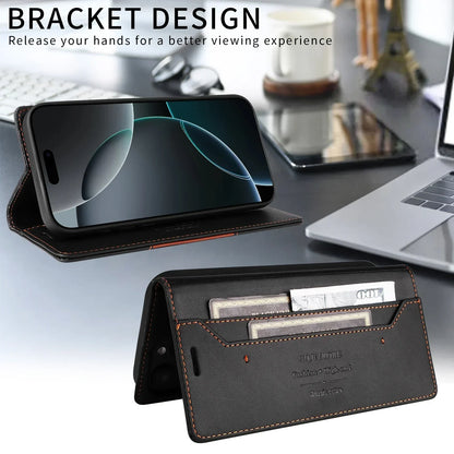 Sandsberg | RFID Flip Leather Samsung S25/S24/S23 Magnetic Wallet Case