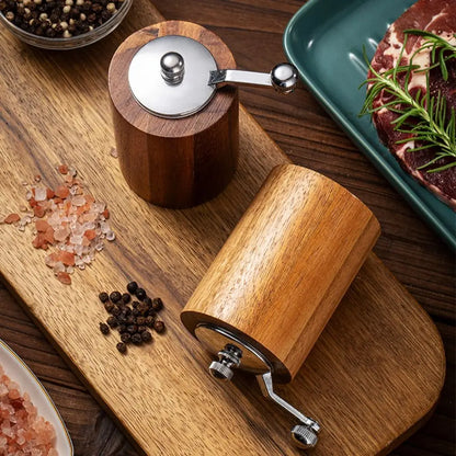 Skanto | Luxury Set of Manual Wooden Salt and Pepper Grinders