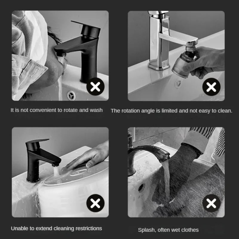 VIvolux | Splash-proof mechanical universal swivel arm faucet
