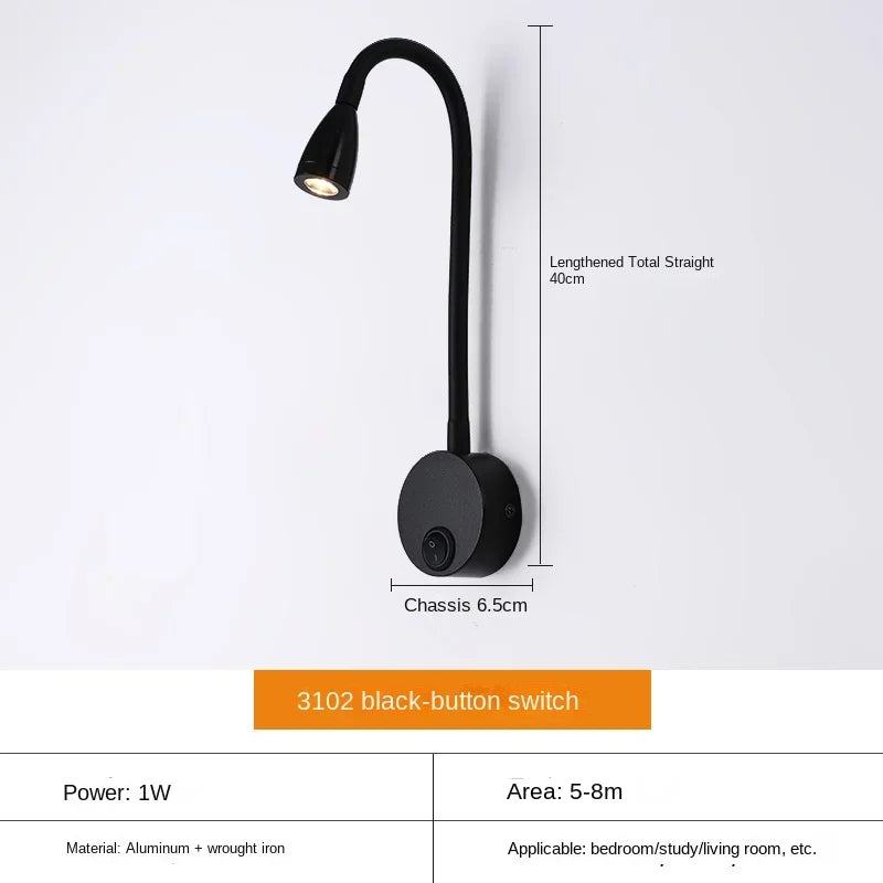 Karnz | Versatile LED Wall Light: Modern, Flexible, Perfect for Reading in Bed