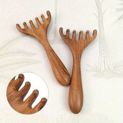 BowLift | Sandalwood Antler-Shaped Gua Sha Scalp Massager