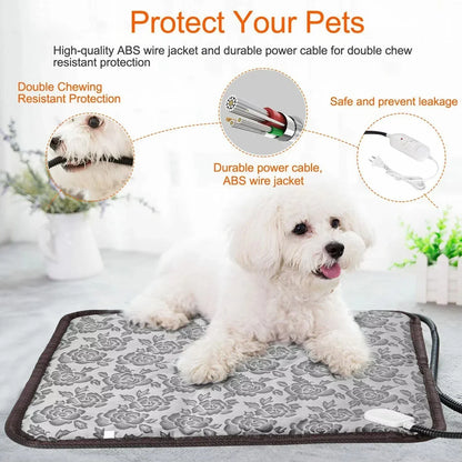 Skanto | PawTherm Heated Pet Mat | Temperature Control & Timer | Waterproof & Safe | For Dogs & Cats