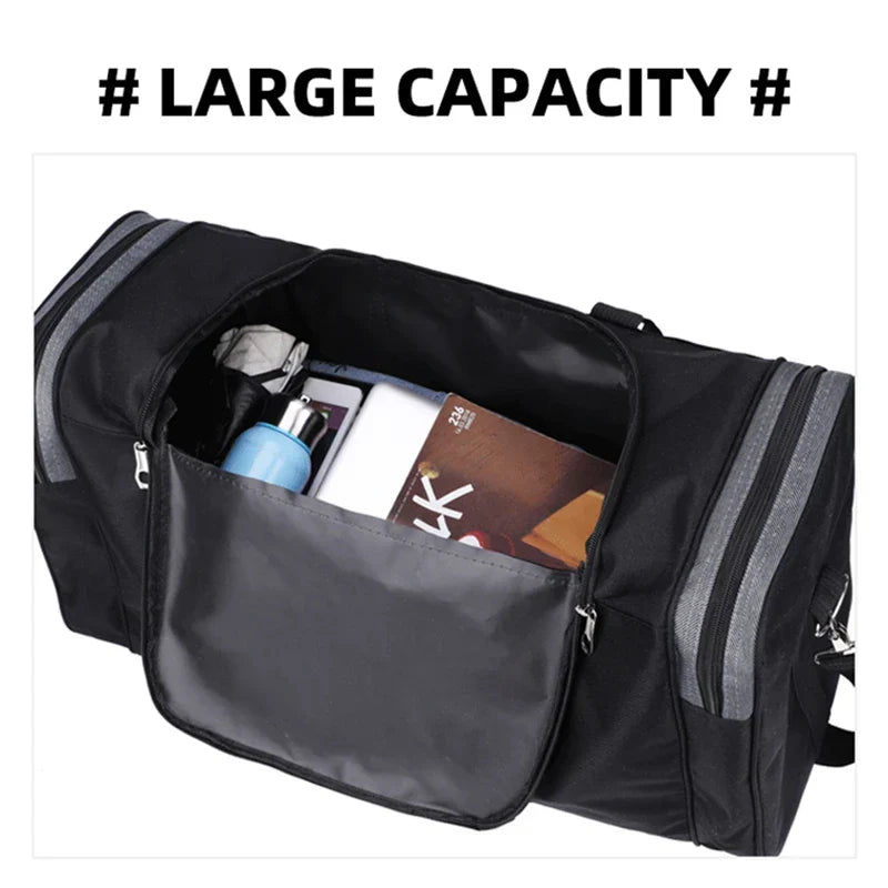 BowLift | Travinero Foldable Travel Bag Men | Large Capacity | Waterproof Shoulder Bag for Business Trips & Short Trips | Sports & Leisure Bag