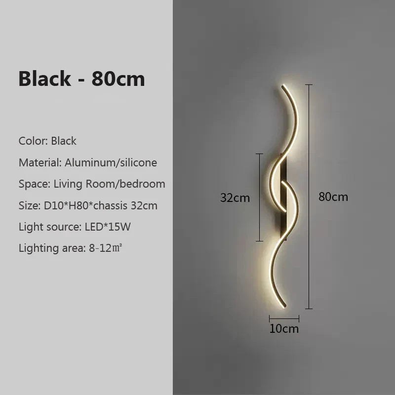BowLift | LumiStripes | Modern LED Wall Lamp | Minimalist Wall Lamp in Stripe Design | Indoor Lighting for Bedroom & Living Room