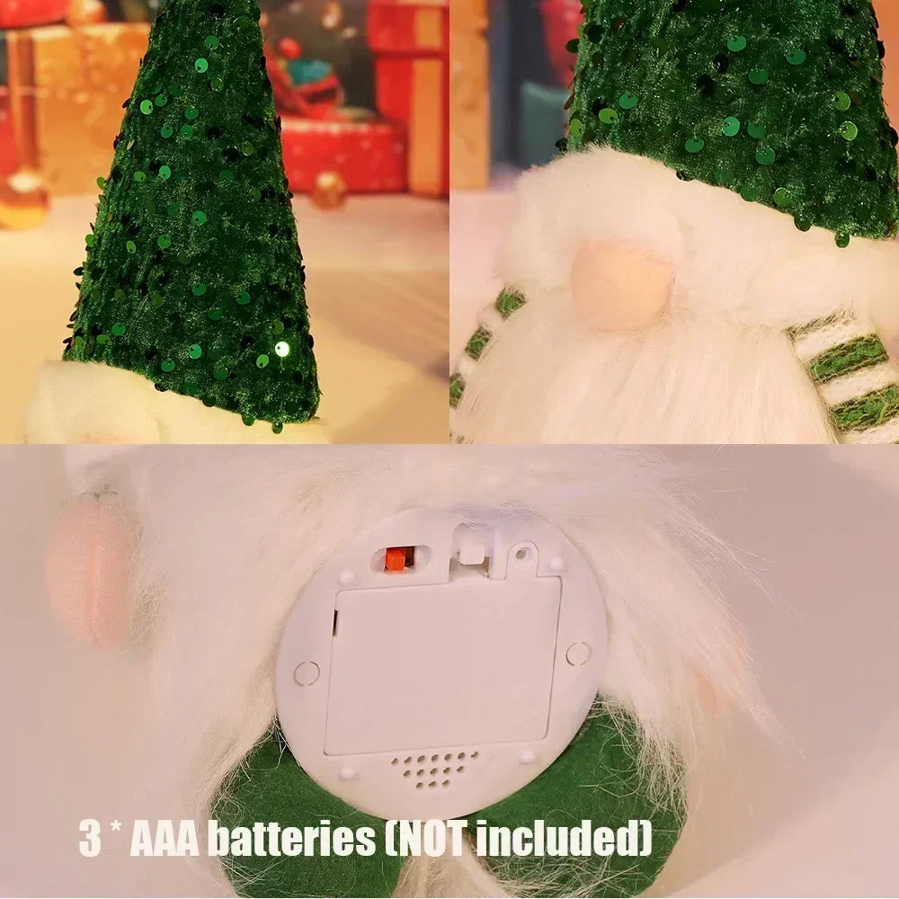 Skanto | Christmas Gnome Decoration | LED Night Light | Warm Glow Holiday Ornament