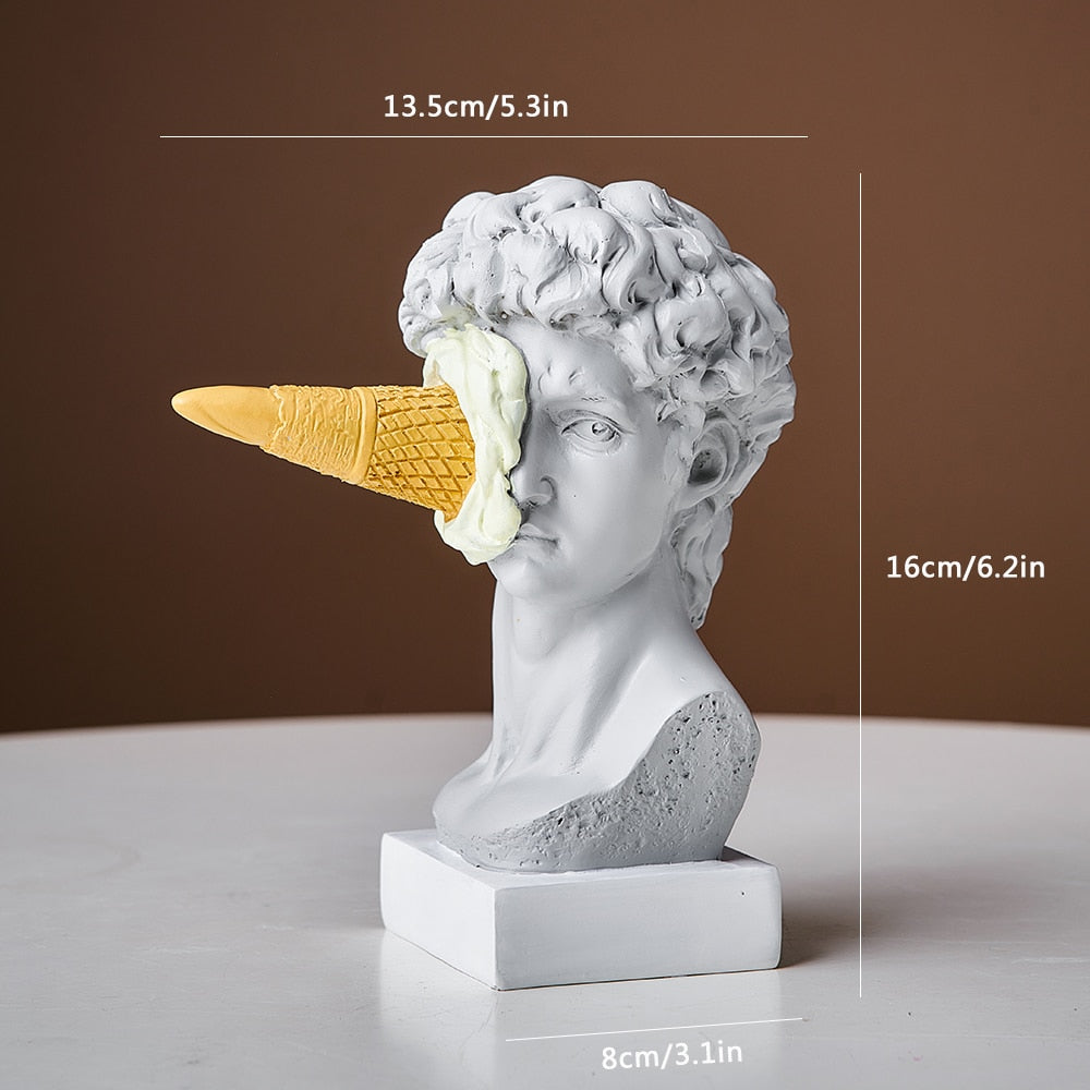 Frendorf | David Figurine with Ice Cream Home Decoration Sculpture