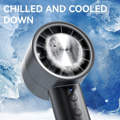 Silent High-Speed USB Handheld Fan – Portable Small Fan with LED Display, High Wind Power and Refrigerator Function | Brehn