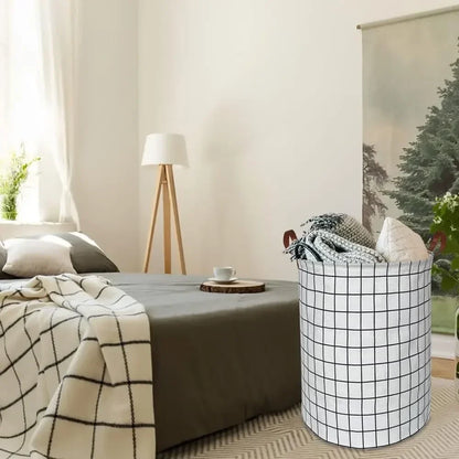 EcoStore Laundry Basket – Foldable Canvas and Linen Laundry Basket with Handles and Drawstring