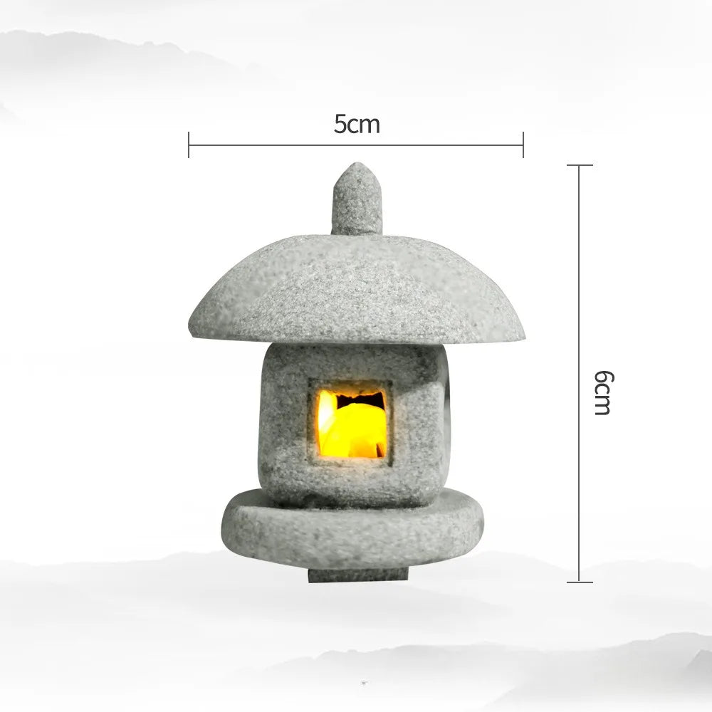 Skanto | Mini Pagoda ZenStone | Sandstone Decoration | For Garden, Bonsai & Zen Oases | Handmade