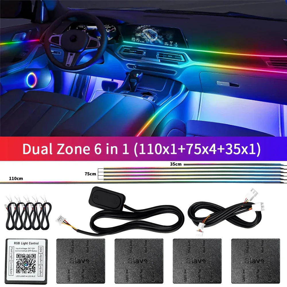 Skanto | Bluetooth RGB Symphony Car Ambient Light Kit