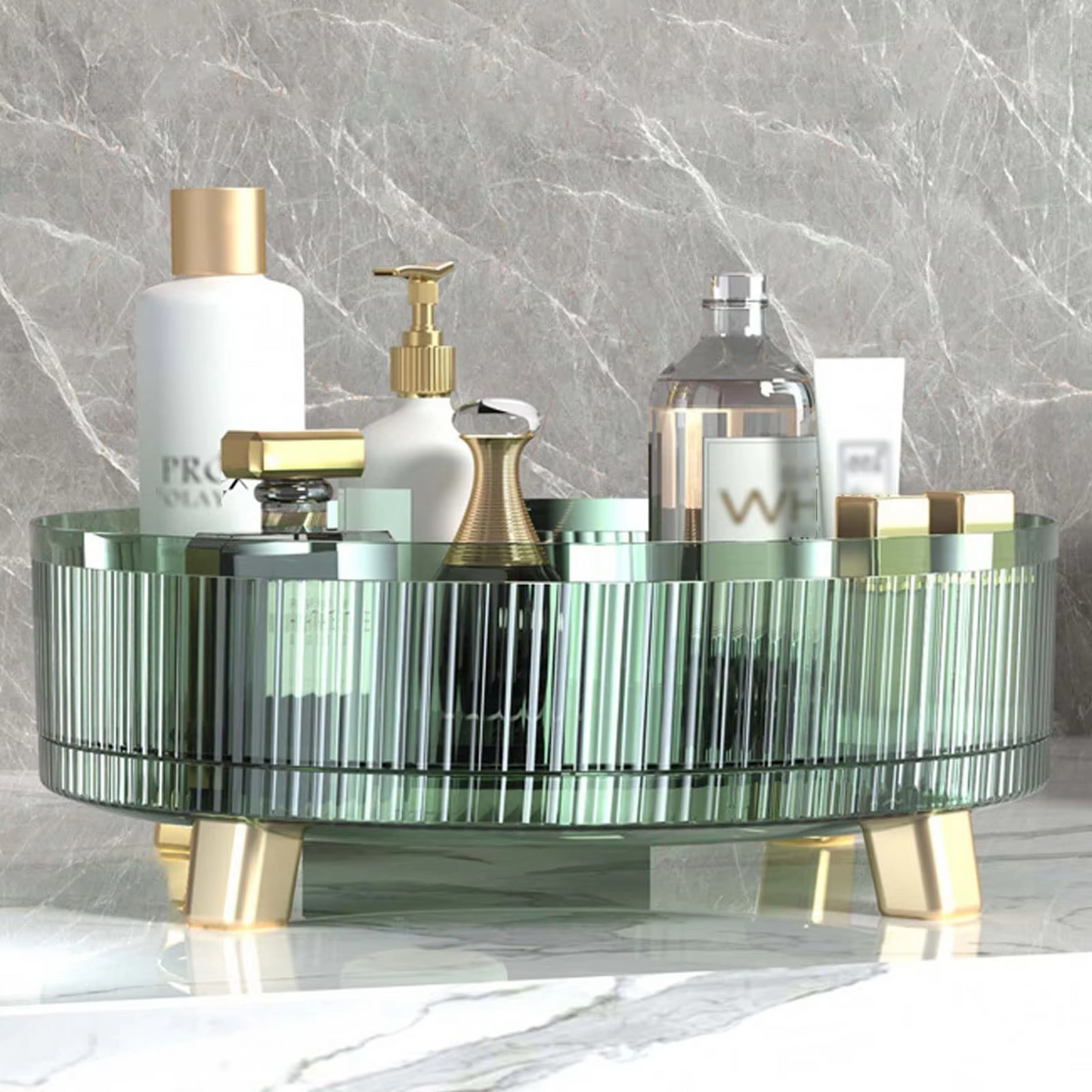 BowLift | Clear Rotating Makeup Organizer for Easy Access & Display