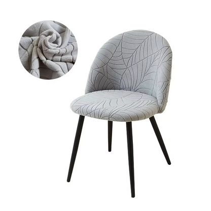 Kalsten | Elastic Velvet Chair Covers - Stretch Low Back Slipcovers for Dining and Makeup Chairs