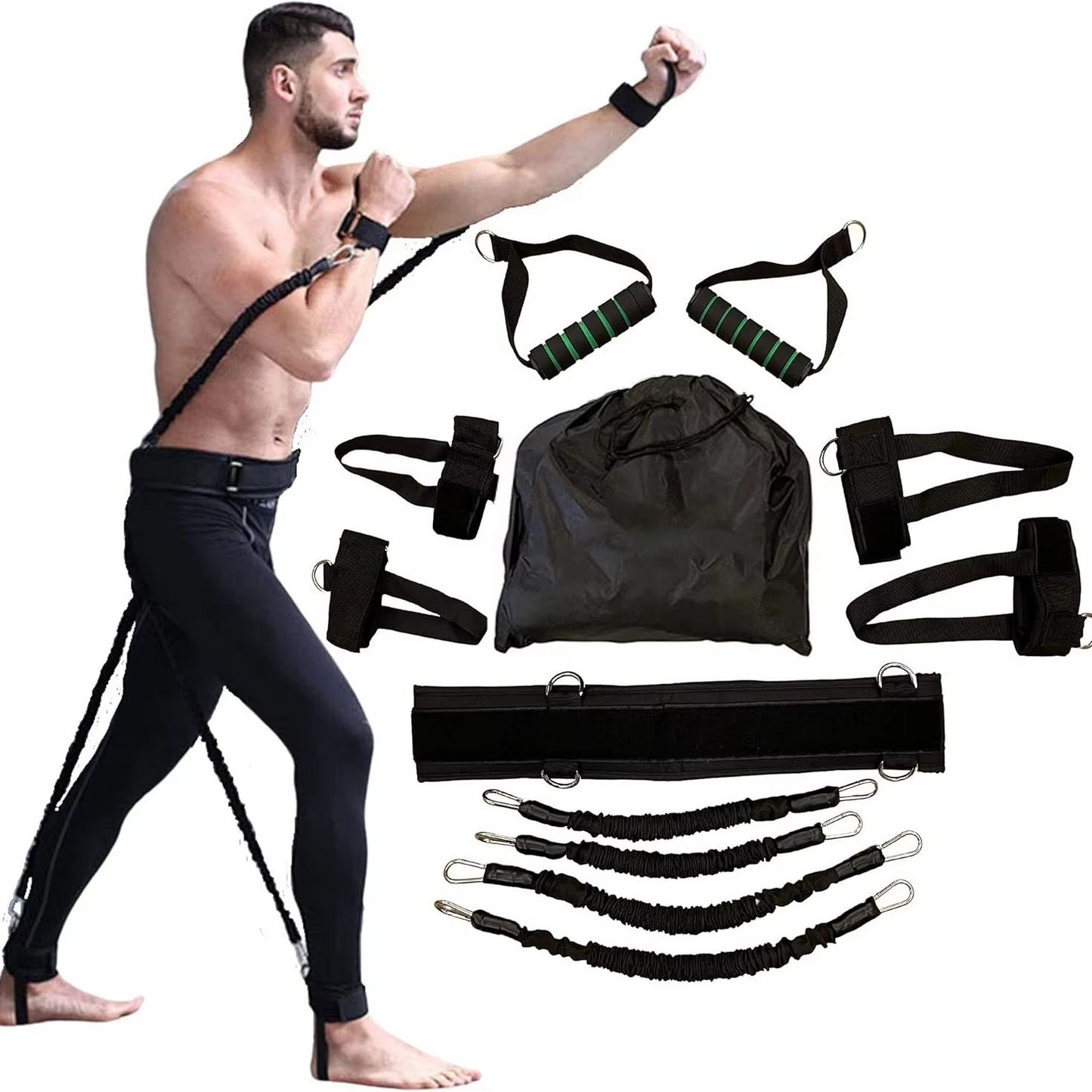 BowLift | Resistance Training Belt Set for Leg and Core Strength