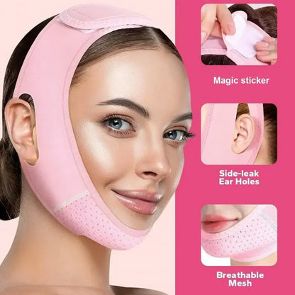 Brehn | Velfina V-Line Face Band | Double Chin Reduction & Skin Tightening | Reusable & Breathable | For Women & Men