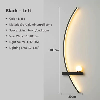 Skanto | Contemporary Edge Wall Lamp – Black & Gold Indoor/Outdoor Lighting for Modern Spaces