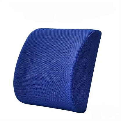Lumbar support cushion for office chair and car seat - Perfectly balanced memory foam back cushion, versatile support for comfort