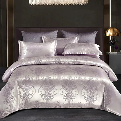 BowLift | Chic Satin Jacquard Duvet Cover for Luxury Bedroom
