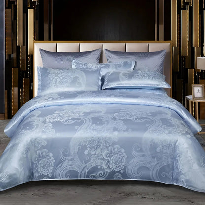 BowLift | Chic Satin Jacquard Duvet Cover for Luxury Bedroom