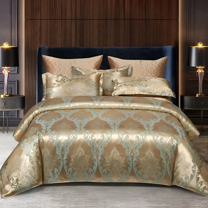 BowLift | Chic Satin Jacquard Duvet Cover for Luxury Bedroom