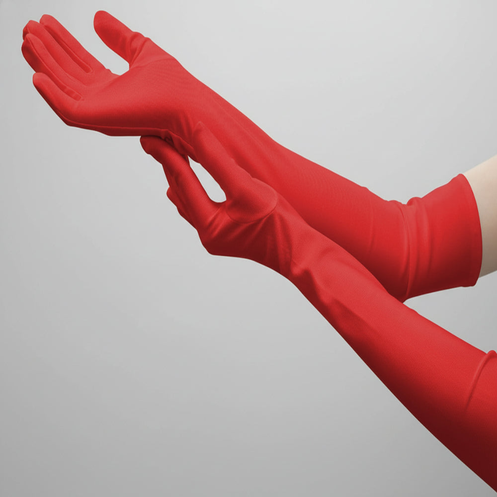 Skanto Skanto | Satin Opera Gloves Women Long Elbow Length Costume