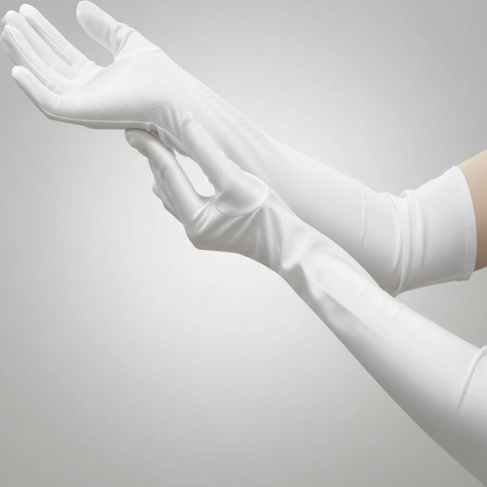 Skanto Skanto | Satin Opera Gloves Women Long Elbow Length Costume