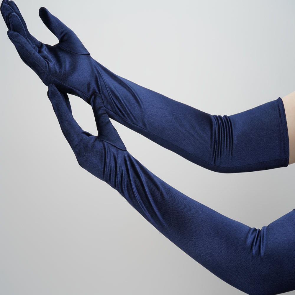 Skanto Skanto | Satin Opera Gloves Women Long Elbow Length Costume
