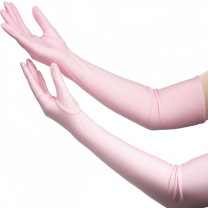 Skanto Skanto | Satin Opera Gloves Women Long Elbow Length Costume