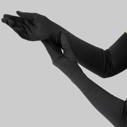 Skanto Skanto | Satin Opera Gloves Women Long Elbow Length Costume