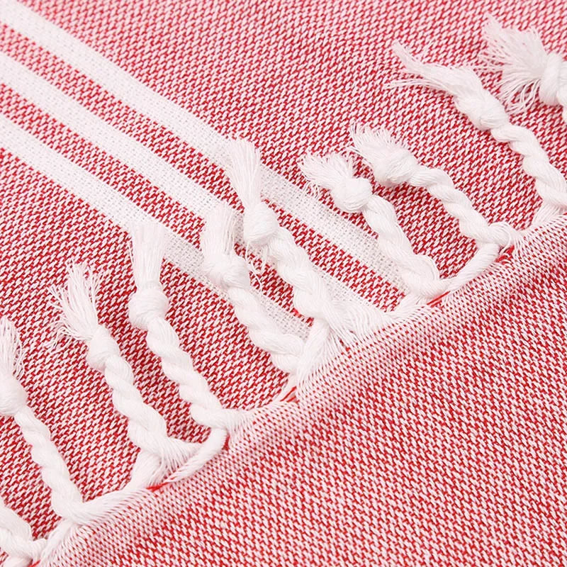 Ona | Absorbent Turkish Beach and Sauna Towel with Fringes | Quick-drying and Easy to Care For