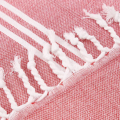 Ona | Absorbent Turkish Beach and Sauna Towel with Fringes | Quick-drying and Easy to Care For
