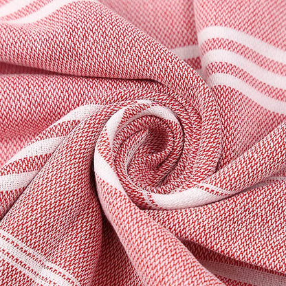 Ona | Absorbent Turkish Beach and Sauna Towel with Fringes | Quick-drying and Easy to Care For