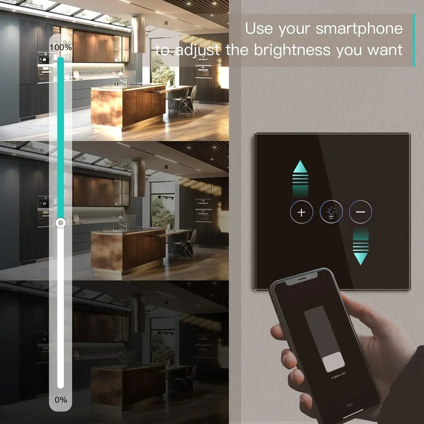 Tuya Smart Light Wall Switch with Neutral Wire - WiFi Dimmer Control via SmartLife Google Alexa Apps