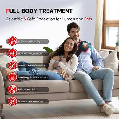 Skanto | Red & Infrared LED Slimming Belt with Heat Therapy - 60 Light Beads, 850nm & 660nm Wavelengths