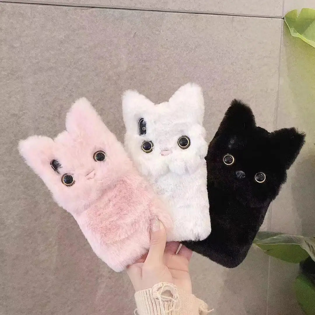 Skanto | Fluffy Cat Warm Plush iPhone Case