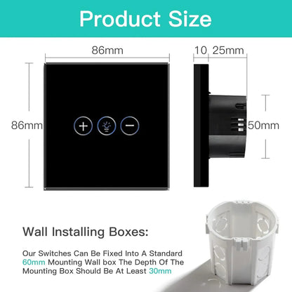 Tuya Smart Light Wall Switch with Neutral Wire - WiFi Dimmer Control via SmartLife Google Alexa Apps
