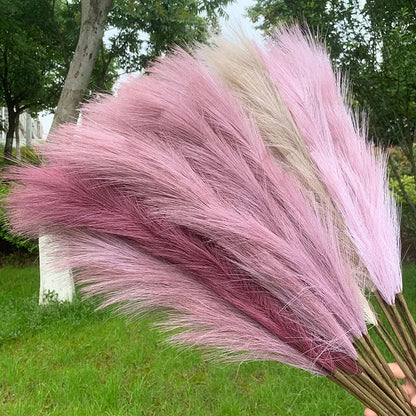 5 Pieces 100 cm Artificial Pampas Grass Dried Flower Bouquet, Decoration for Weddings, Parties, Home, Room, DIY Artificial Plant Decoration Accessories