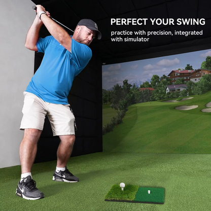 BowLift | Portable Golf Hitting Mat with Tee Hole for Backyard, Garage, and Indoor Practice