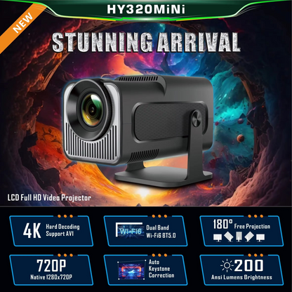 Skanto | Compact 4K Android Mini Projector with WiFi & Bluetooth