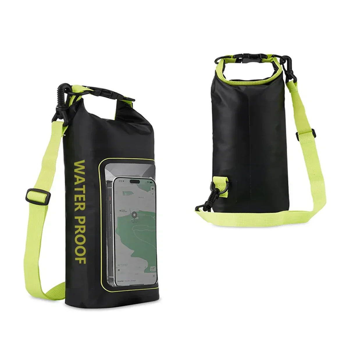 Brehn | AquaVault Waterproof Dry Bag 2L | With Touchscreen Window | Outdoor Bag for Kayaking, Trekking & Water Sports