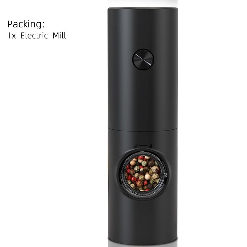 Skanto | Electric Automatic Pepper and Salt Grinder with LED Light and Adjustable Grind - Perfect for Kitchen or Restaurant