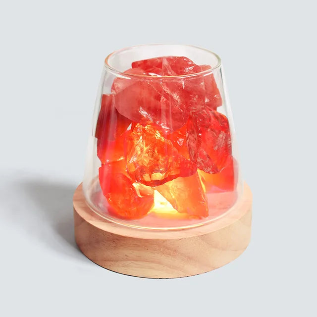 Himalayan Salt Lamp - Crystal Night Light & Essential Oil Diffuser