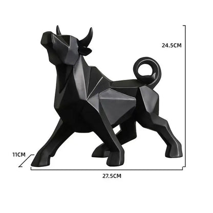 BowLift | ToroArte Bull Sculpture | Nordic Design | Resin Figure Modern | 35 cm / 26 cm