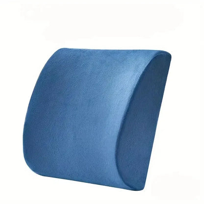 Lumbar support cushion for office chair and car seat - Perfectly balanced memory foam back cushion, versatile support for comfort