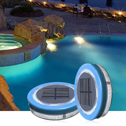 BowLift | AquaGlow Solar Pool Light | Floating & Waterproof | Blue LED | 11.6×2.5 cm